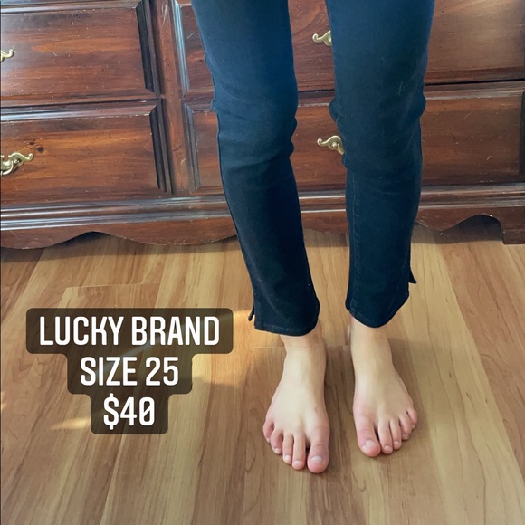 Lucky brand size 25 black jeans - Picture 2 of 2